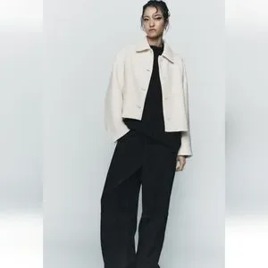 Zara | Jackets & Coats | Zara Manteco Wool Coat Zw